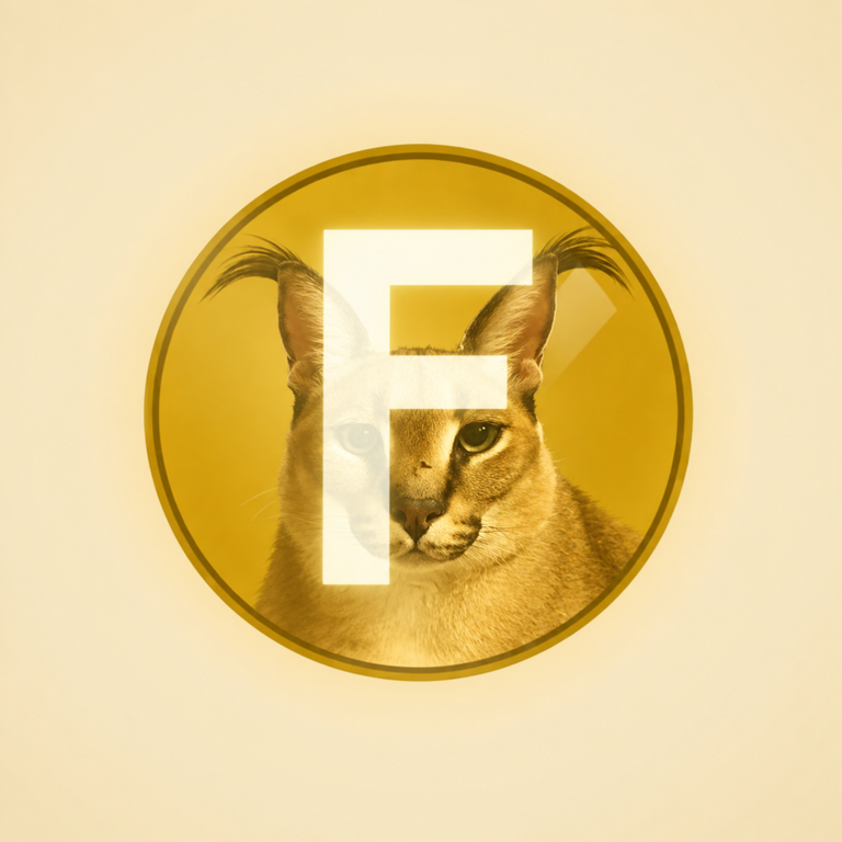 Floppa Coin golden caracal emblem